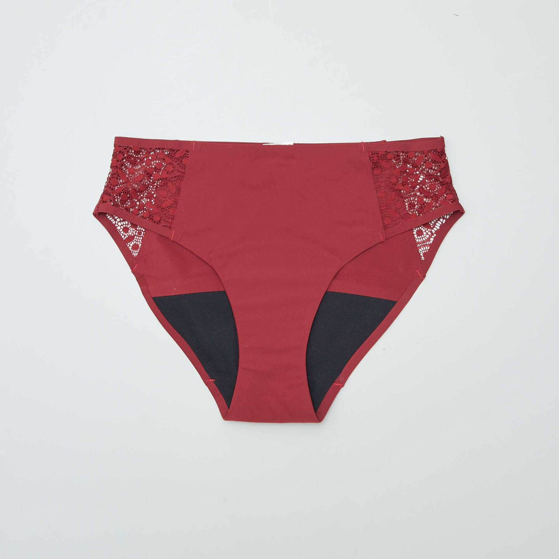 Lot de 2 culottes menstruelles flux léger ROUGE/NOIR