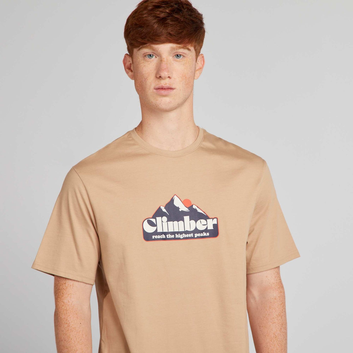 T-shirt imprim  Beige