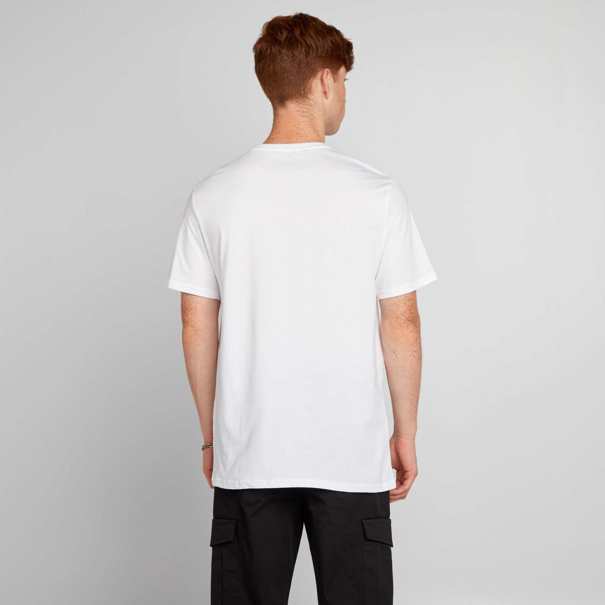 T-shirt imprim BLANC