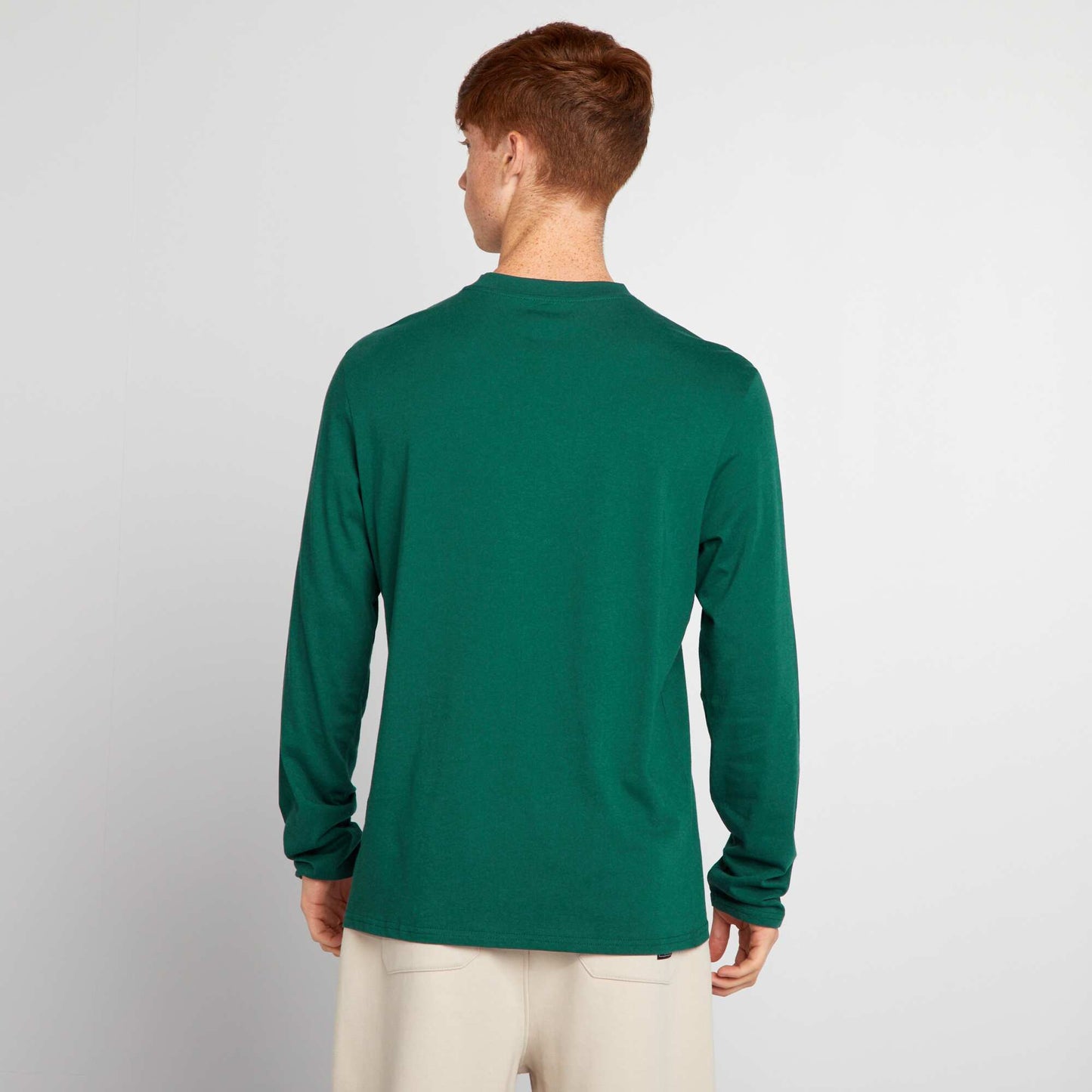 T-shirt en jersey   manches longues Vert