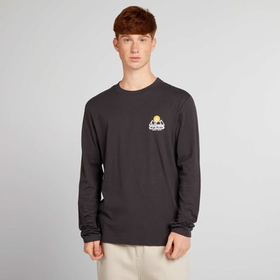 T-shirt en jersey manches longues Gris fonc