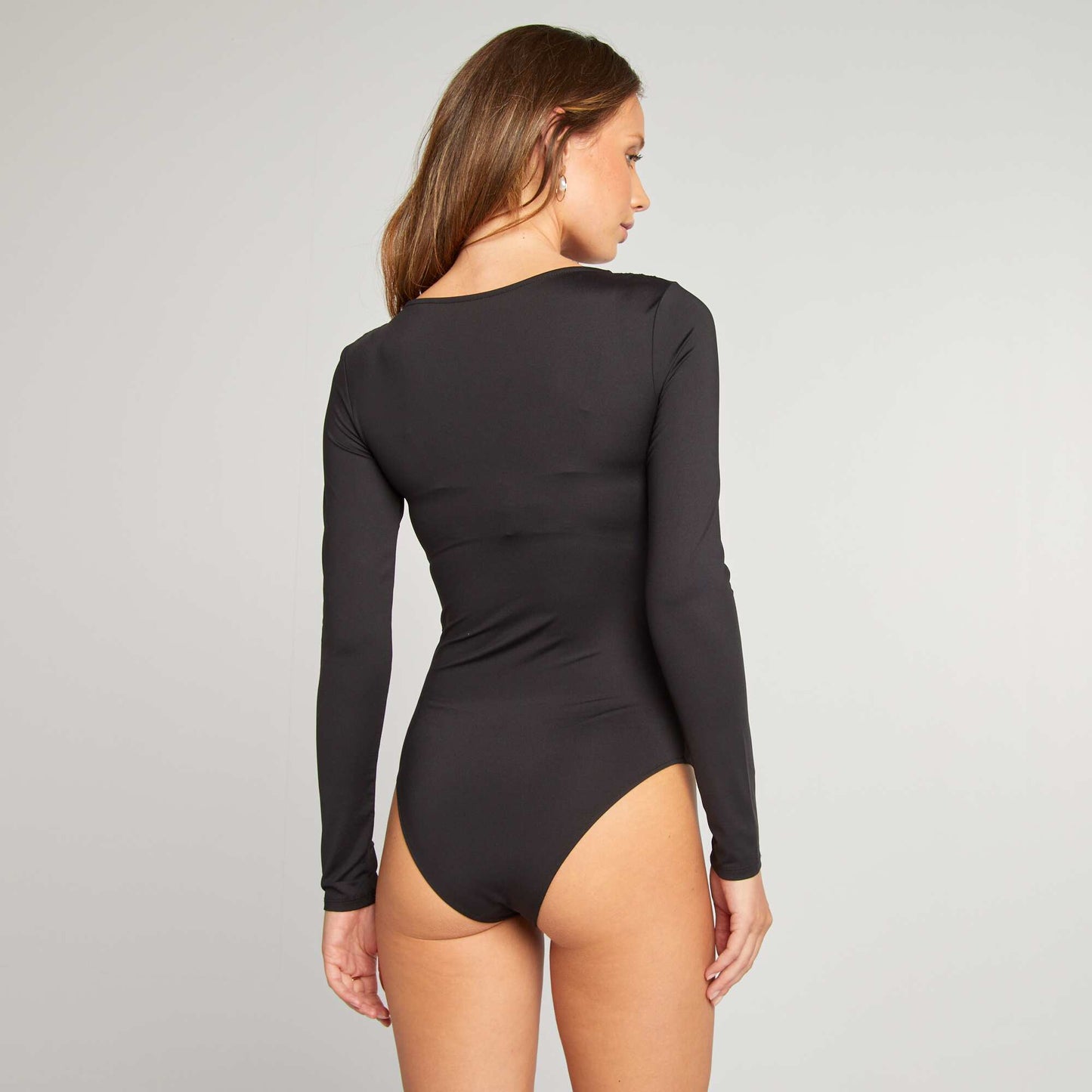 Body uni manche longues noir