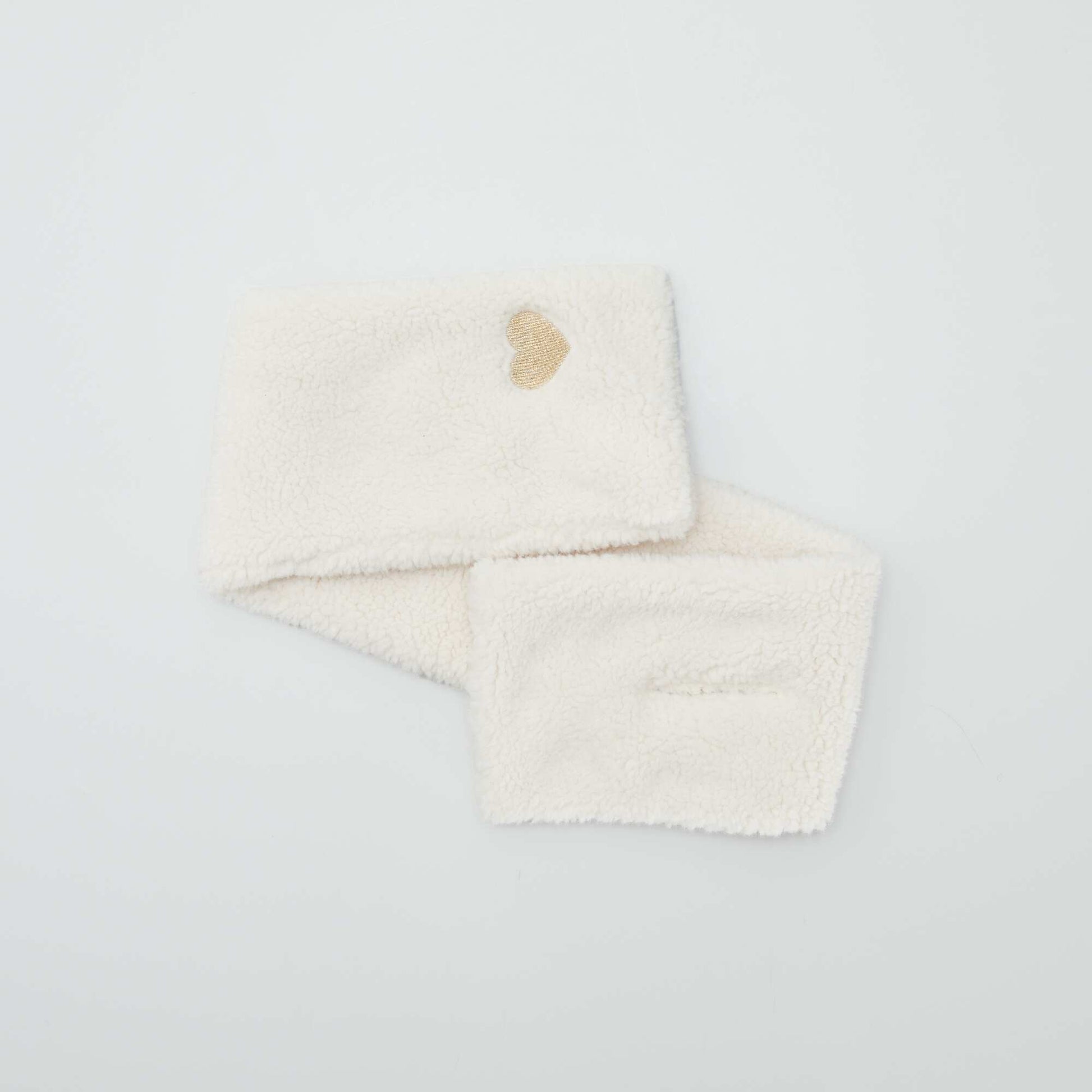 Bonnet imitation fourrure + charpe 'c ur' dor - 2 pi ces Beige