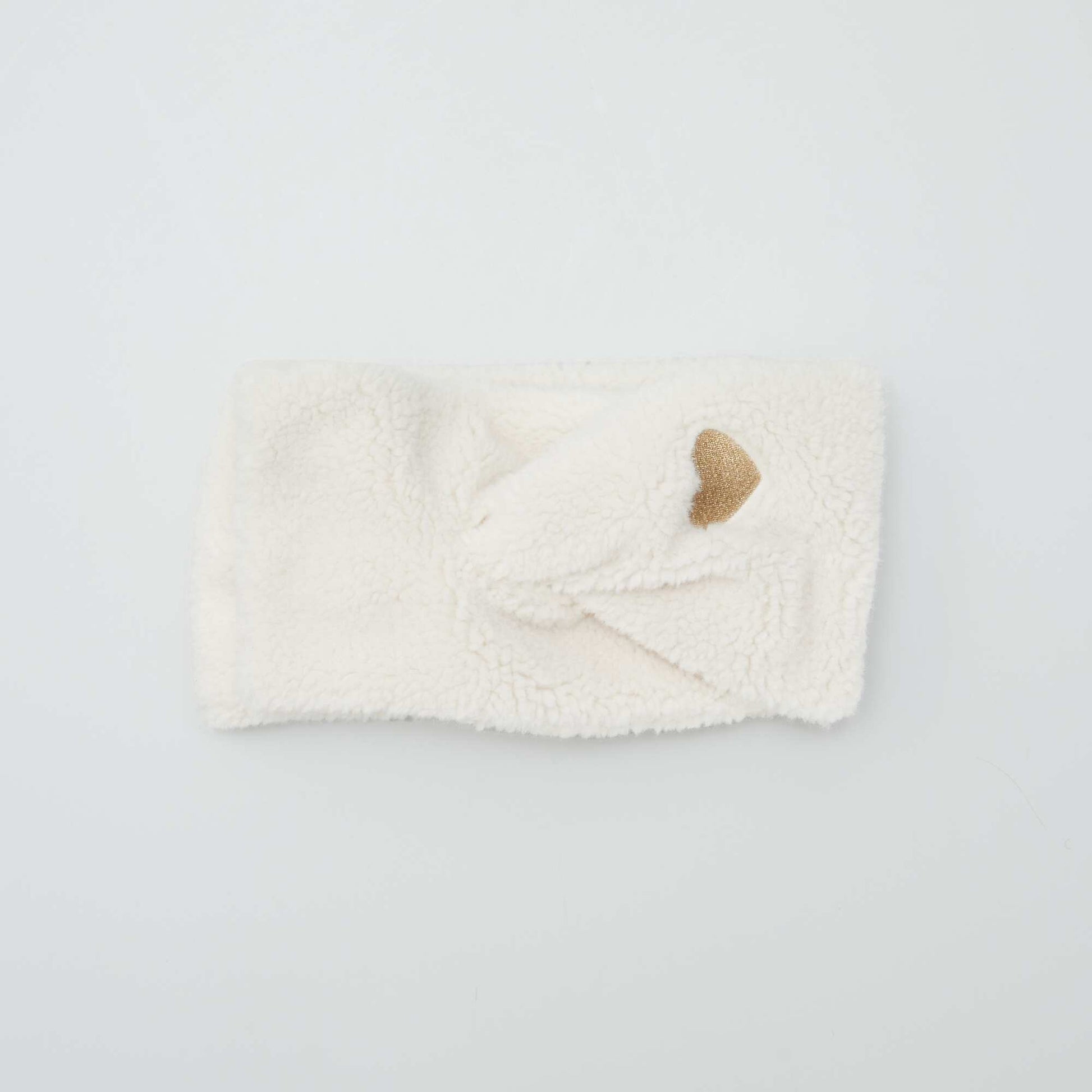 Bonnet imitation fourrure + charpe 'c ur' dor - 2 pi ces Beige