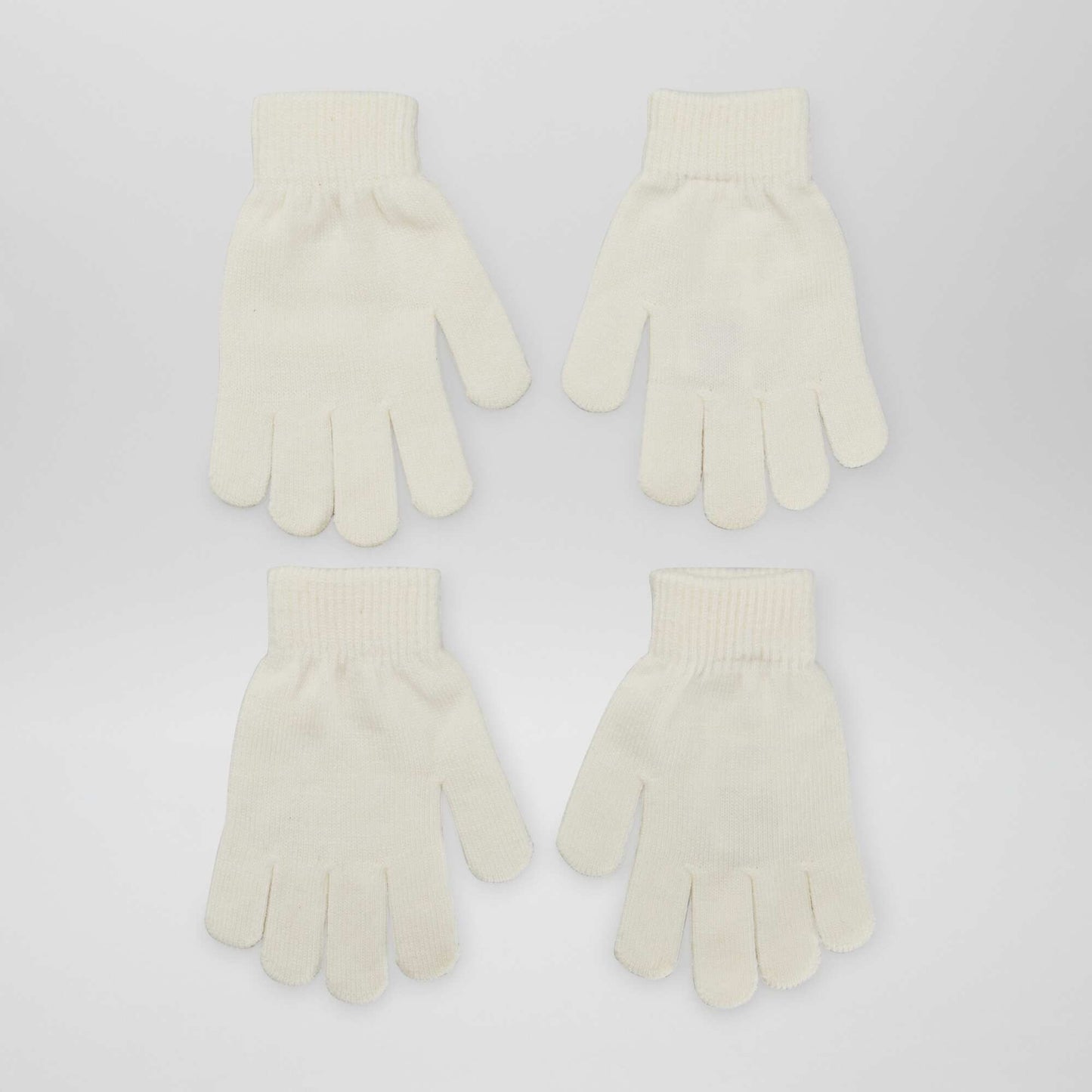 Lot de 2 paires de gants Ecru