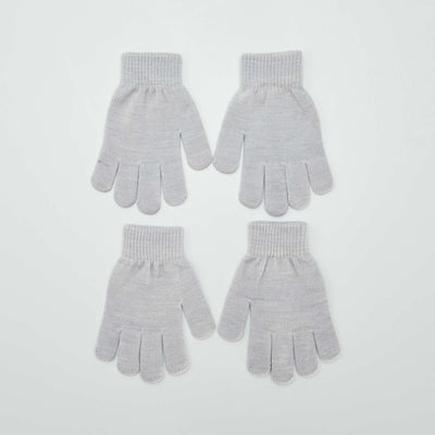 Lot de 2 paires de gants GRIS
