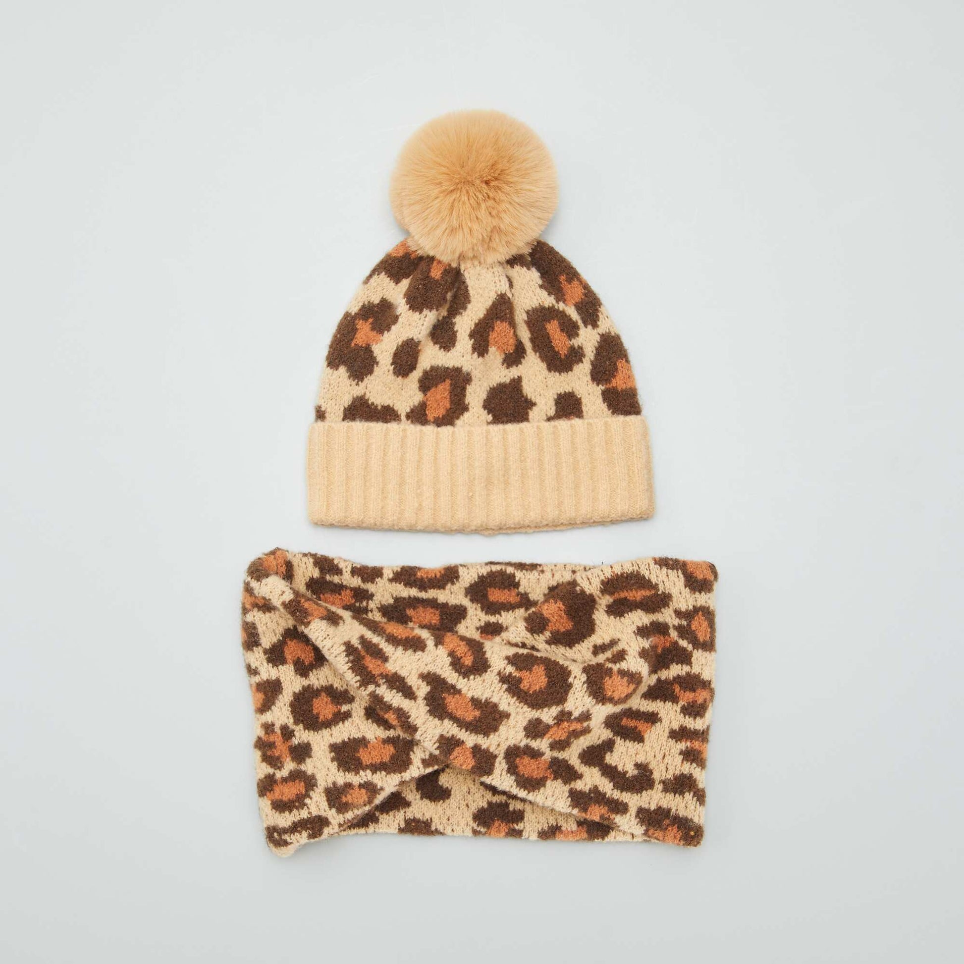 Bonnet + Snood 'l opard' l opard