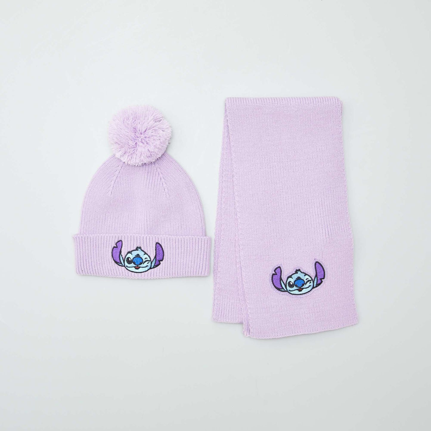 Ensemble c tel  bonnet +  charpe 'Stitch' 'Disney' - 2 pi ces Violet