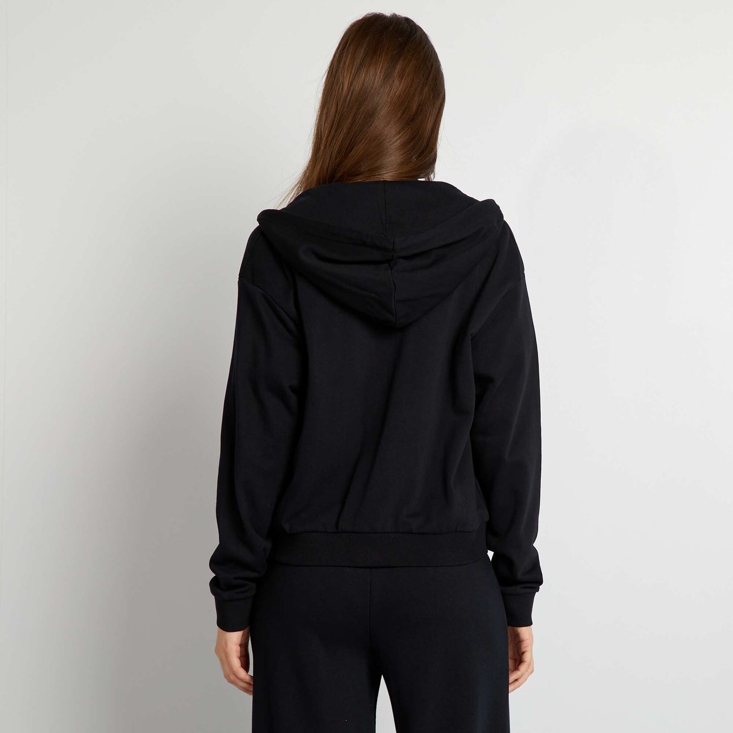 Sweat   capuche zipp  Noir