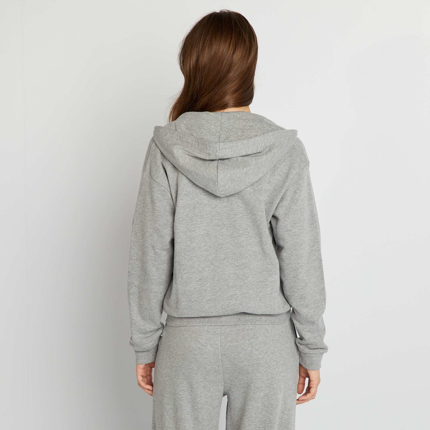 Sweat   capuche zipp  Gris