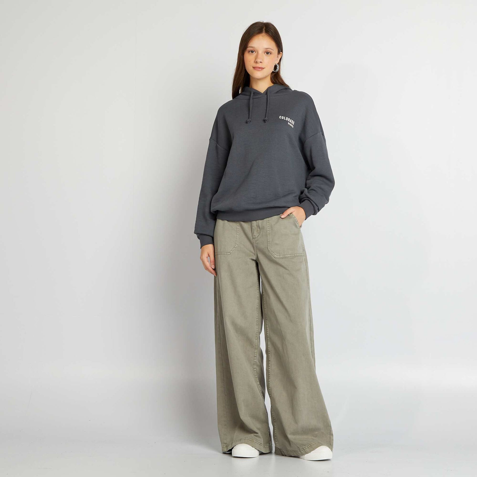 Sweat capuche style US Noir