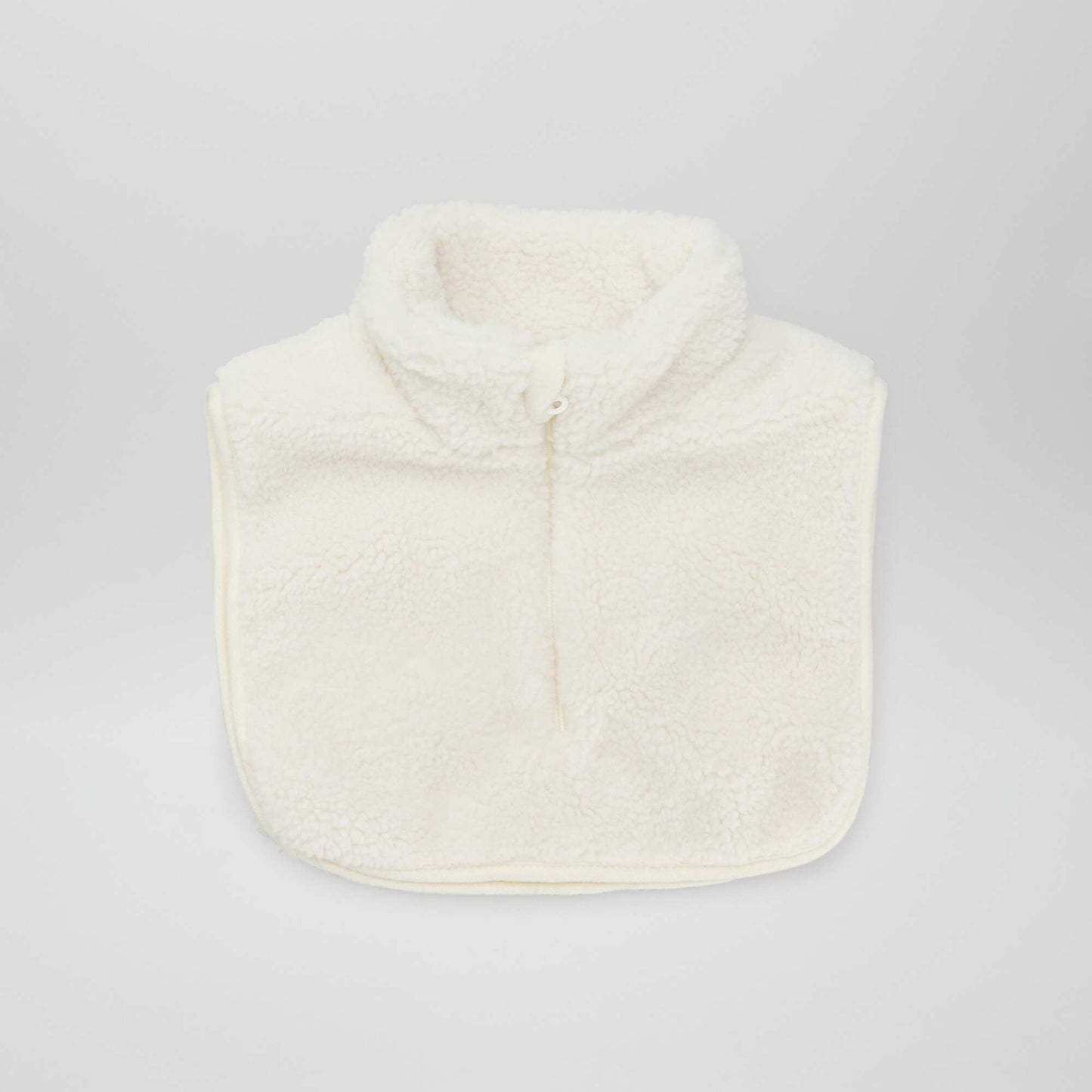 Col plastron en sherpa Beige