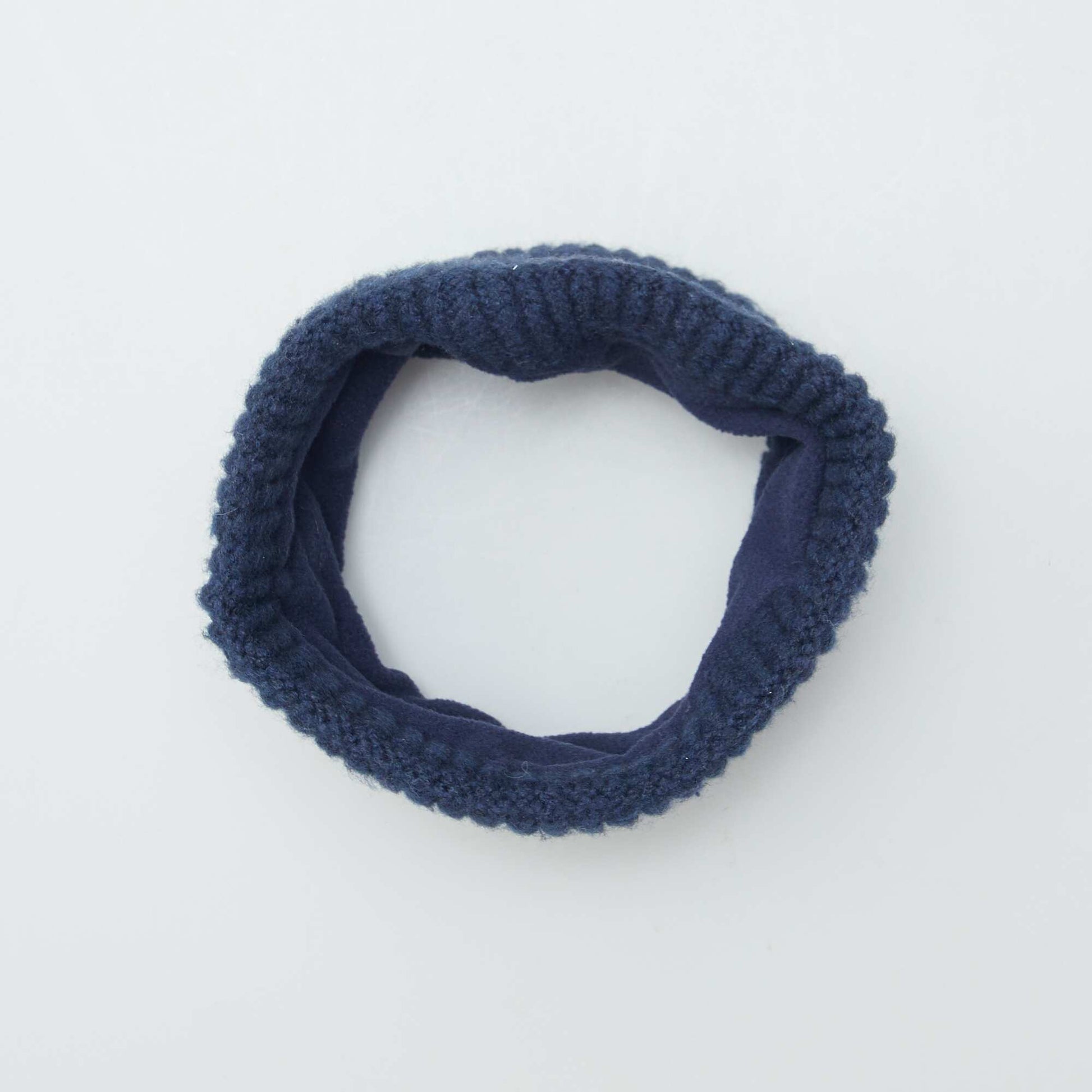 Ensemble bonnet + snood double polaire Bleu
