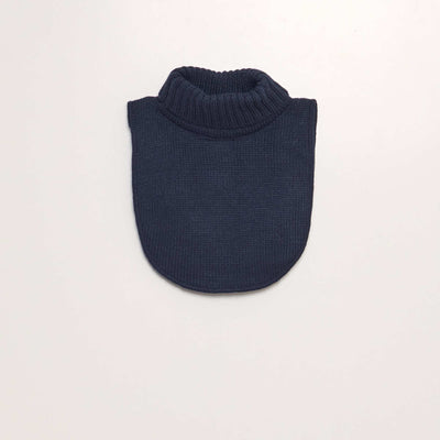 Col plastron en maille BLEU