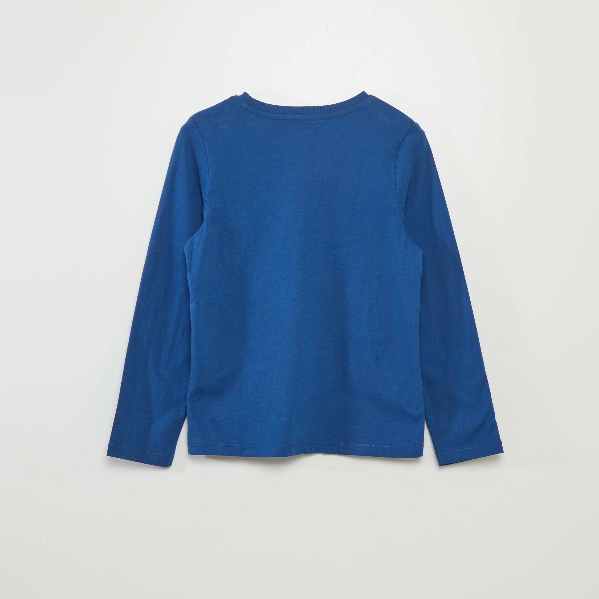 T-shirt basique manches longues Bleu fonc