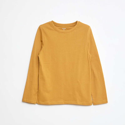 T-shirt basique à manches longues JAUNE