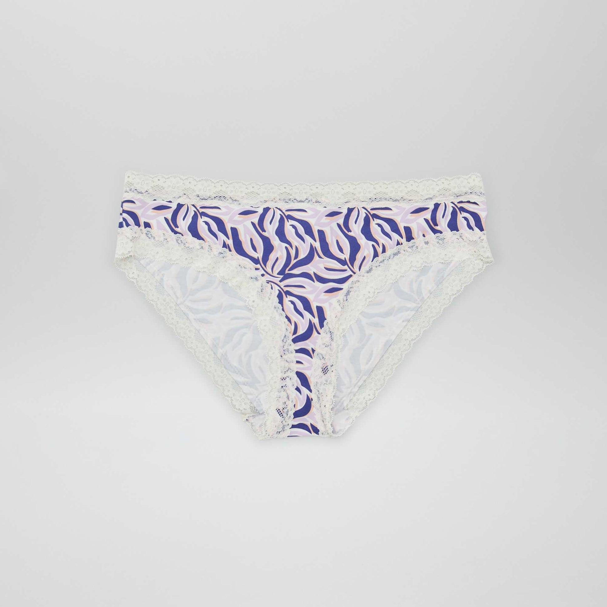 Lot de 3 culottes en dentelle VIOLET/BLANC