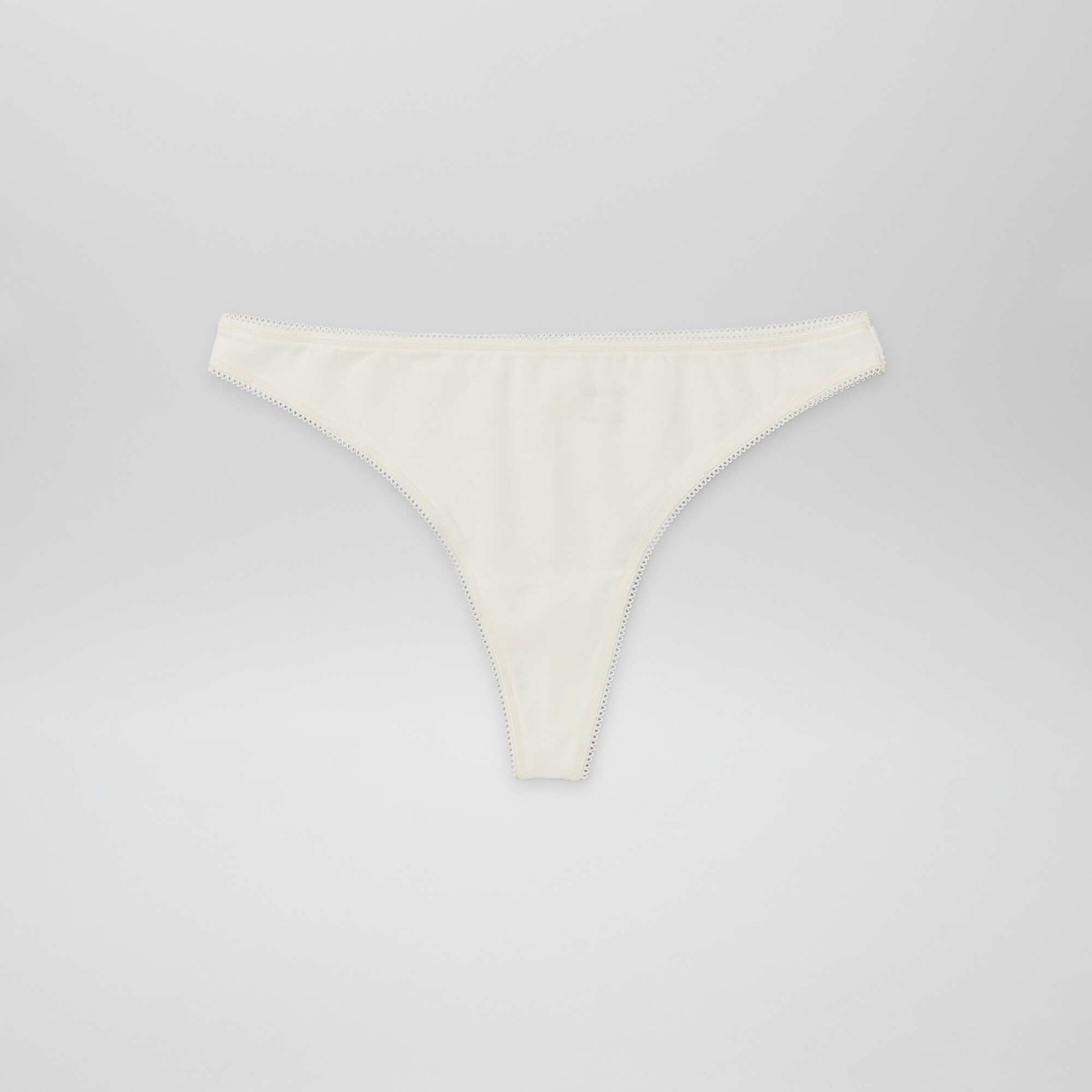 Lot de 3 tangas en coton BEIGE