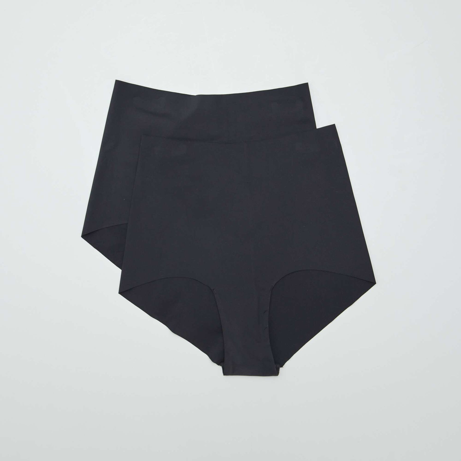 Lot de 2 culottes à taille haute invisible NOIR