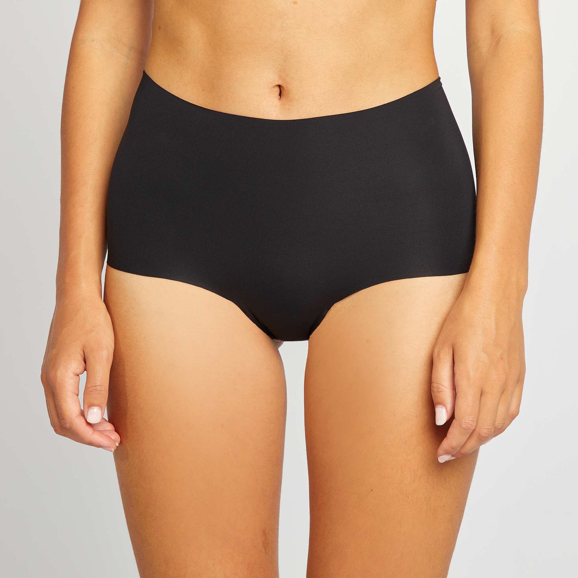 Lot de 2 culottes à taille haute invisible NOIR