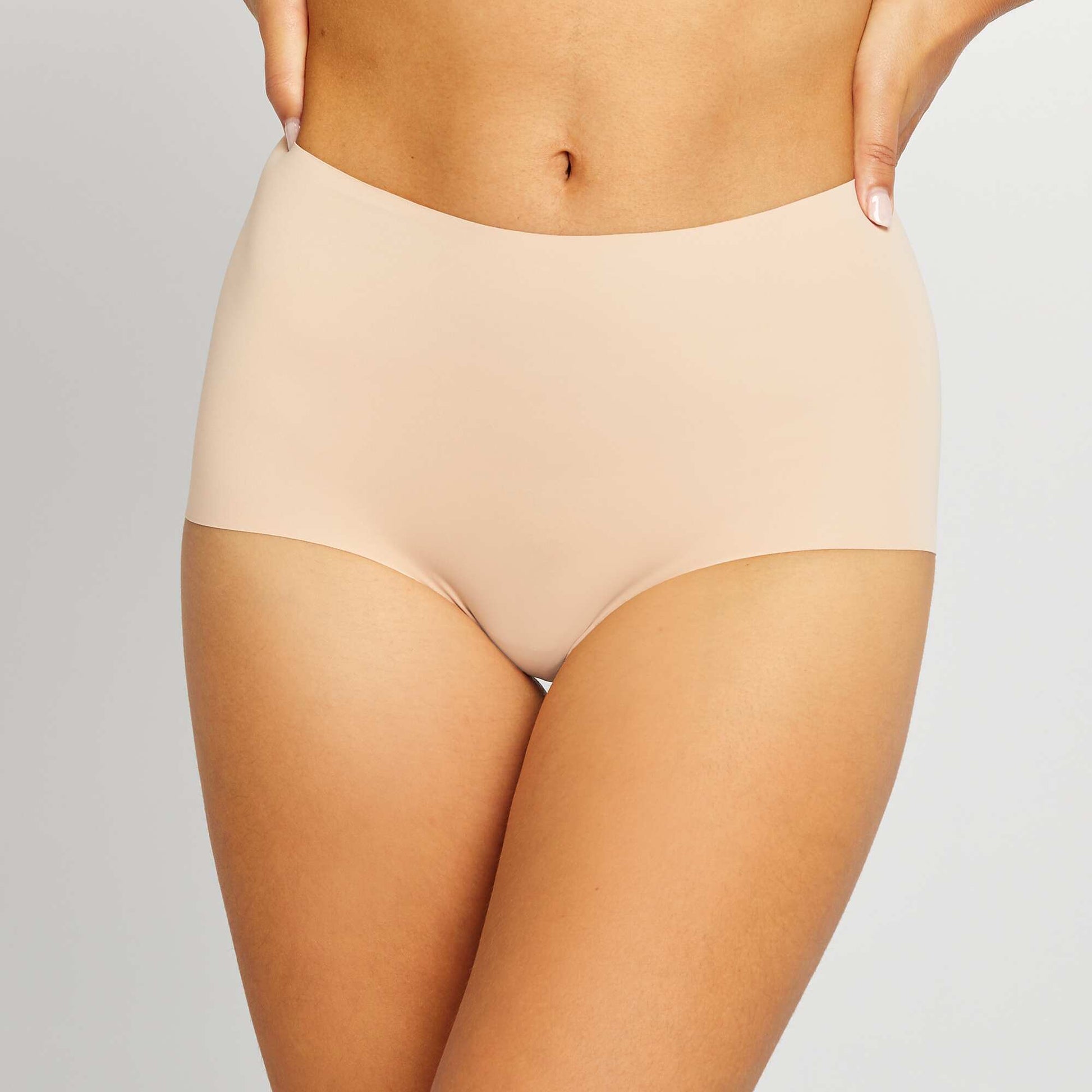 Lot de 2 culottes à taille haute invisible BEIGE