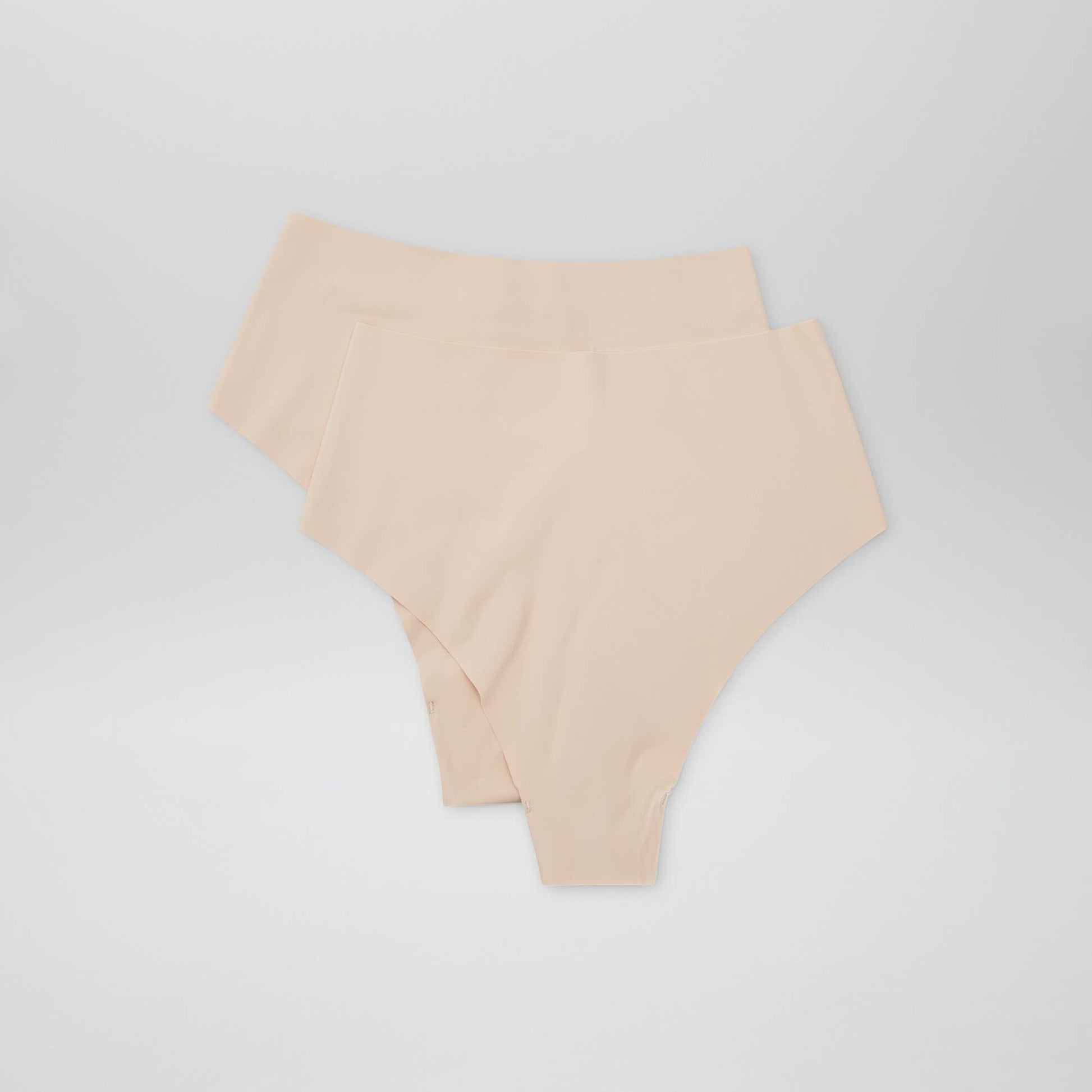 Lot de 2 tangas invisible à taille haute BEIGE