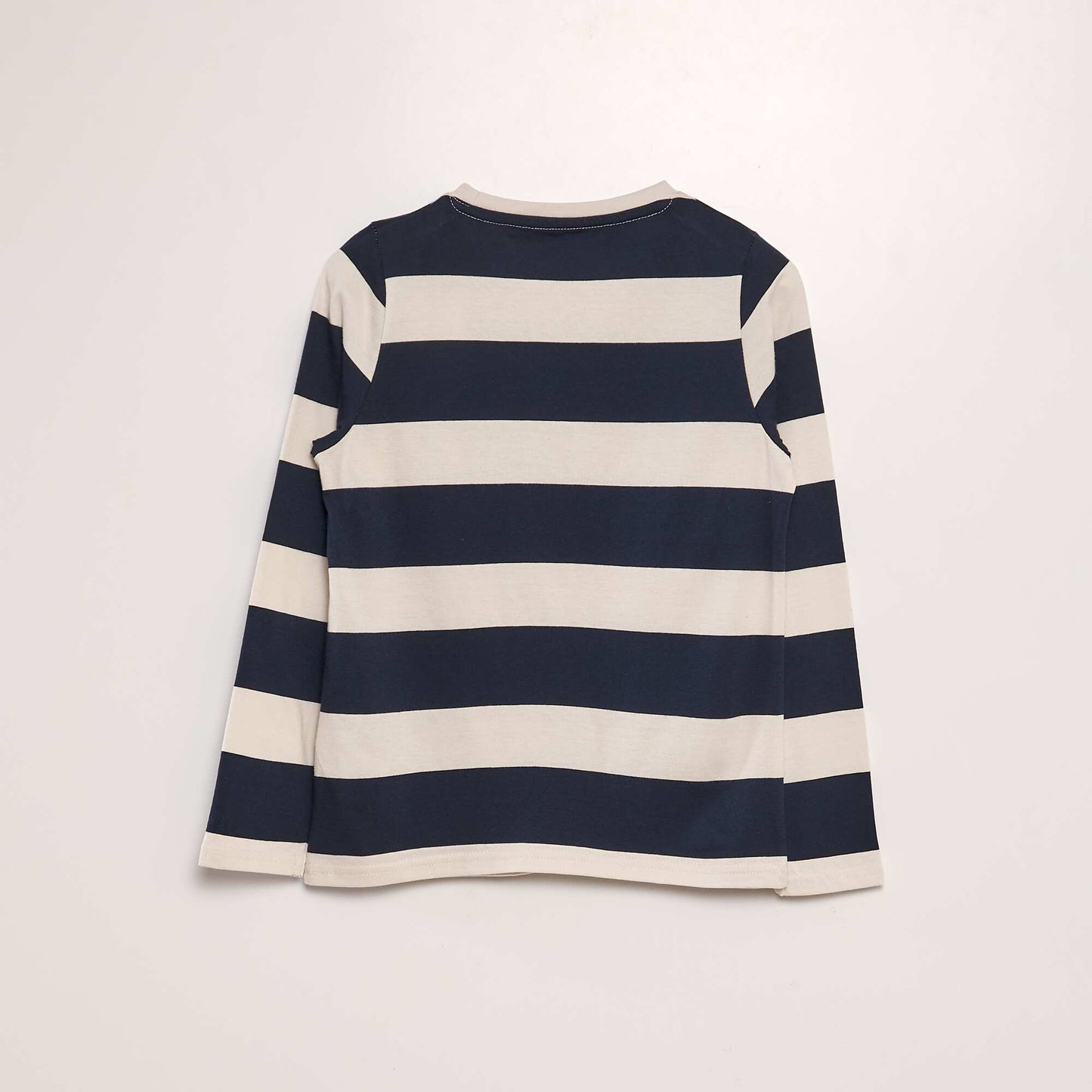 T-shirt en coton rayures Bleu marine