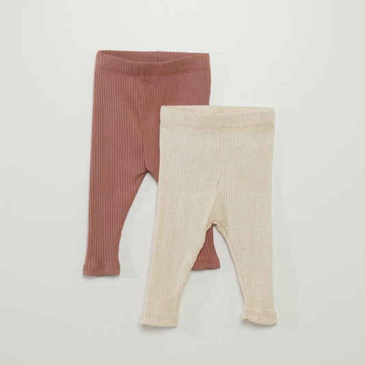 Lot de 2 leggings c tel s Rose