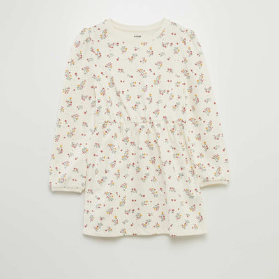 Robe imprim e french terry Beige