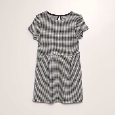 Robe vas e en jersey Noir / blanc