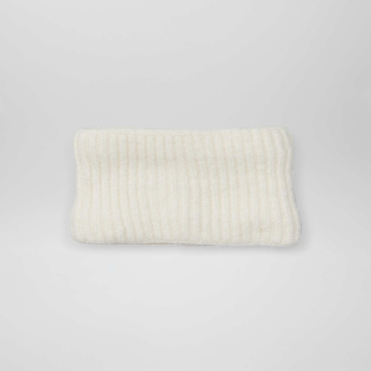 Ensemble bonnet + snood en double polaire Blanc