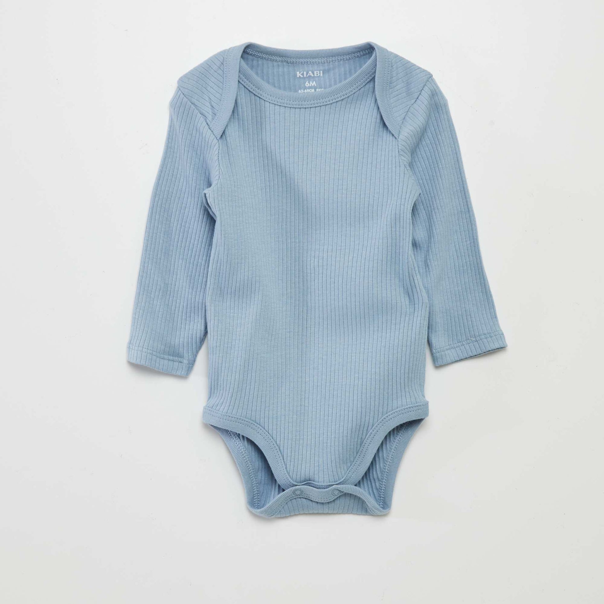 Body manches longues et col US - Lot de 3 Bleu/gris
