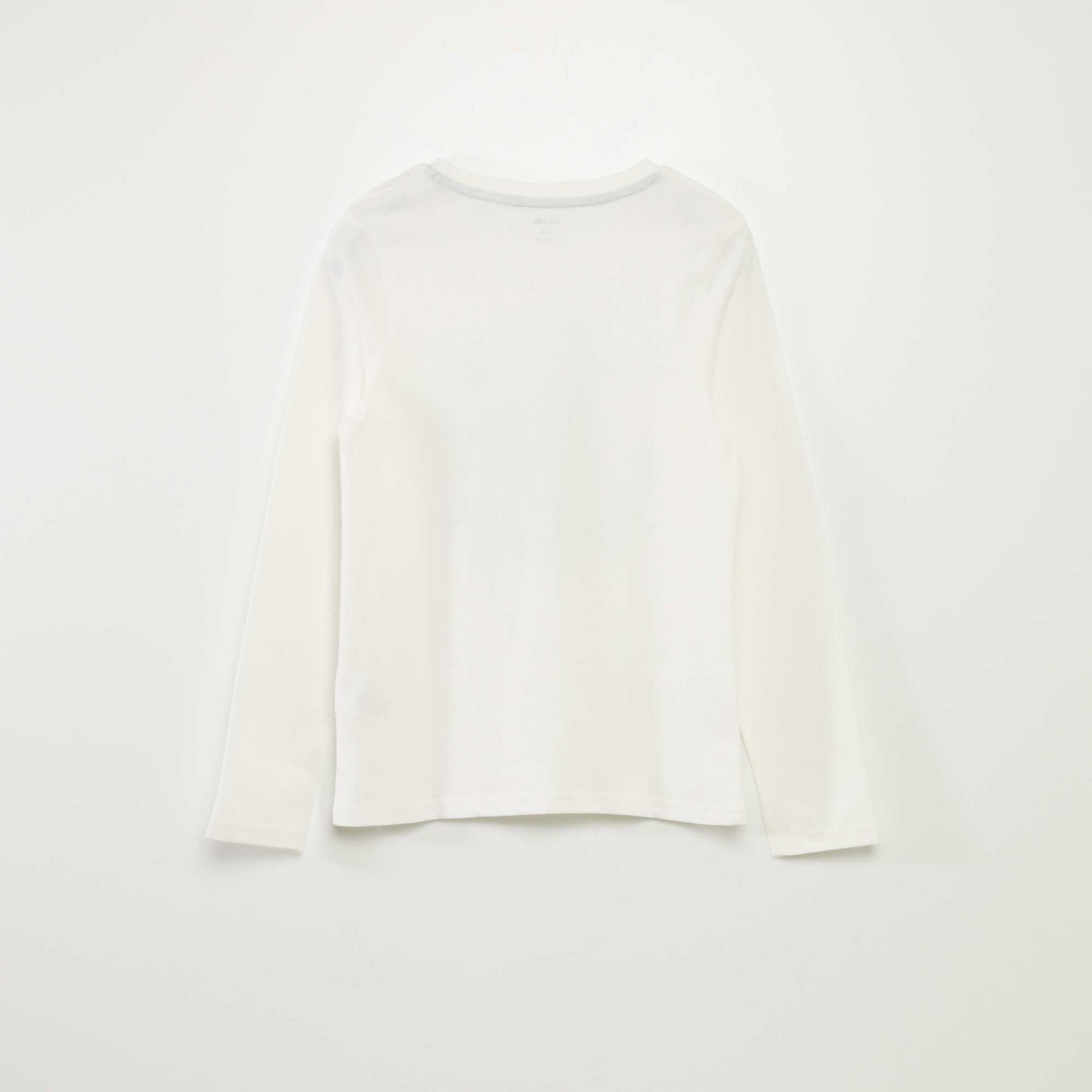 T-shirt imprim col rond Blanc