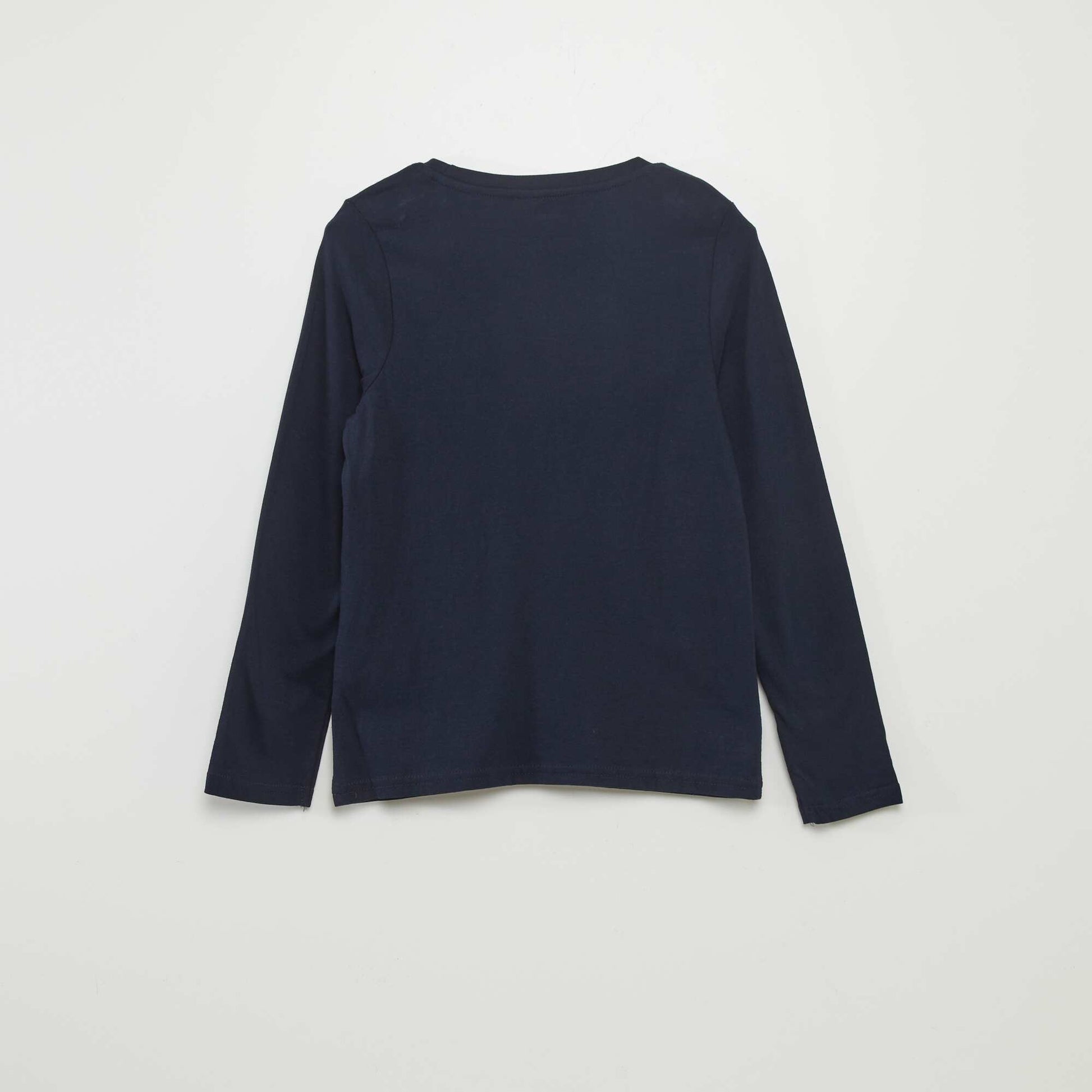 T-shirt imprim col rond Bleu marine