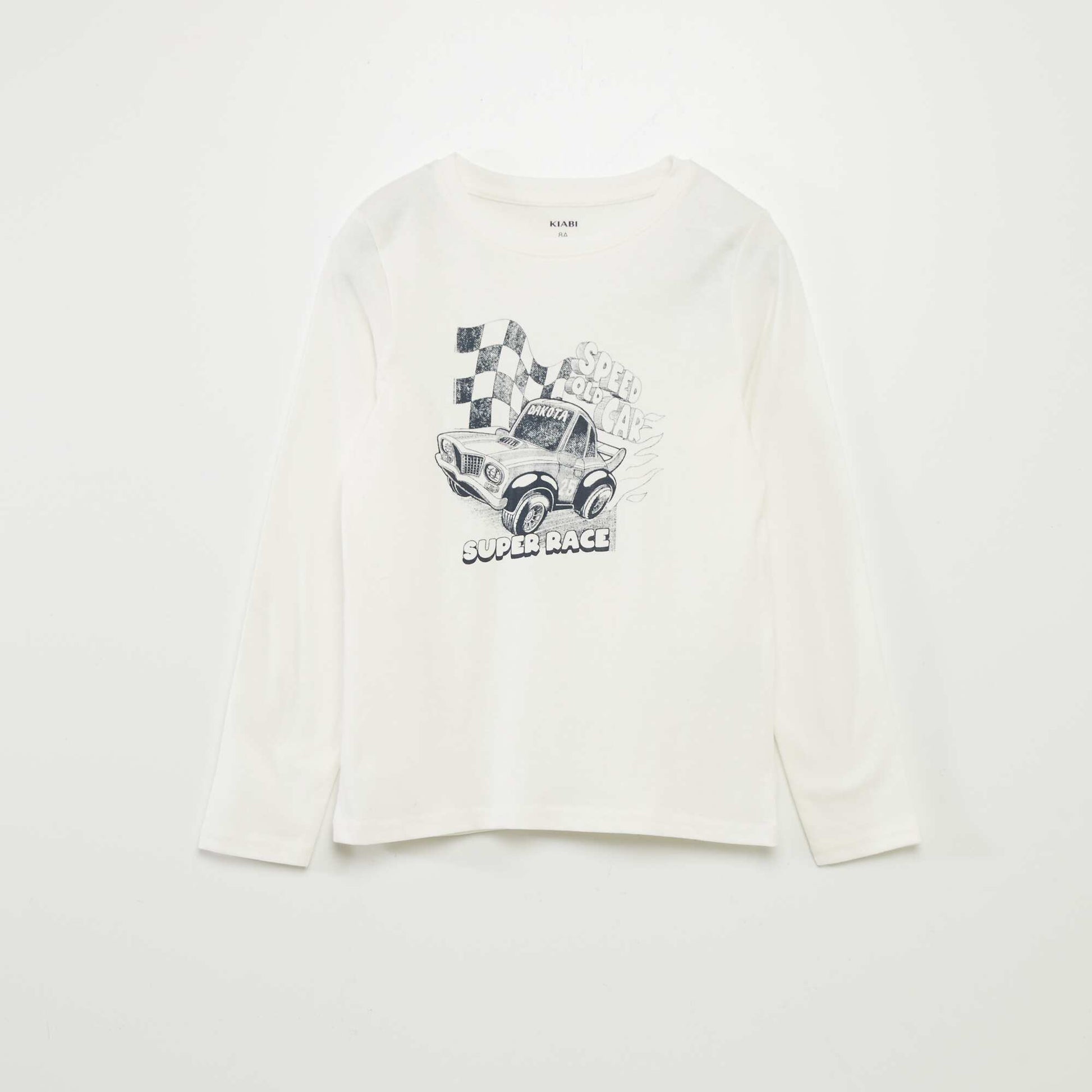 T-shirt imprim col rond Blanc