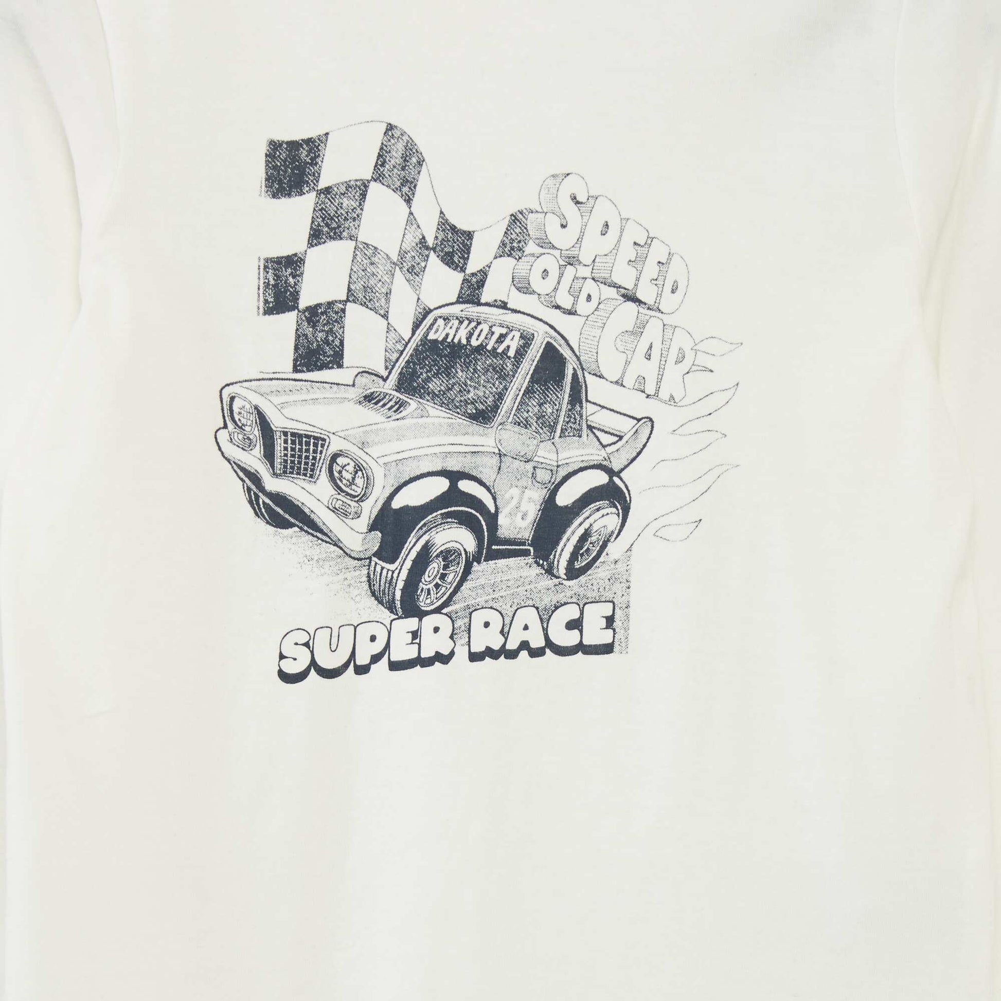 T-shirt imprim col rond Blanc