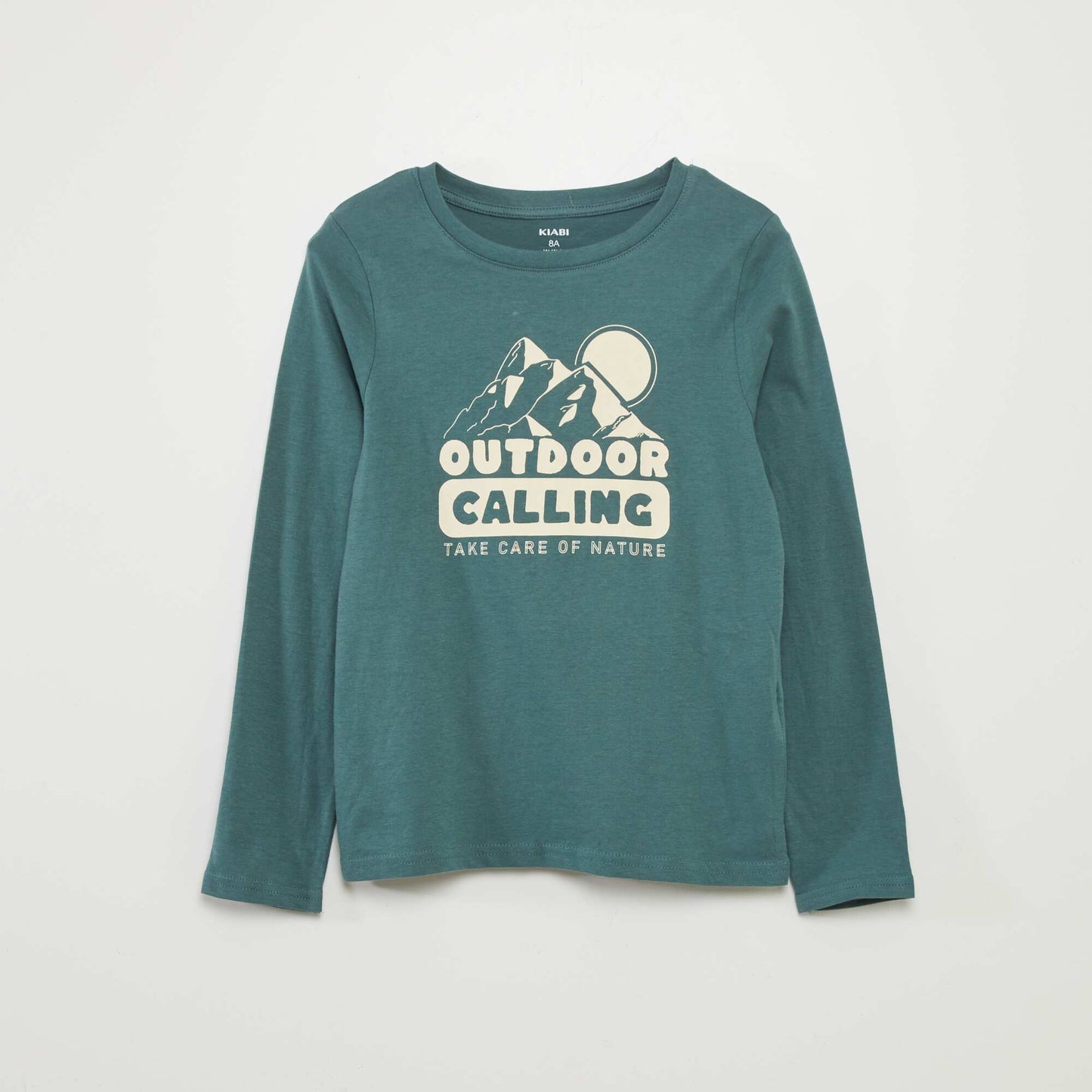 T-shirt imprim    col rond Vert