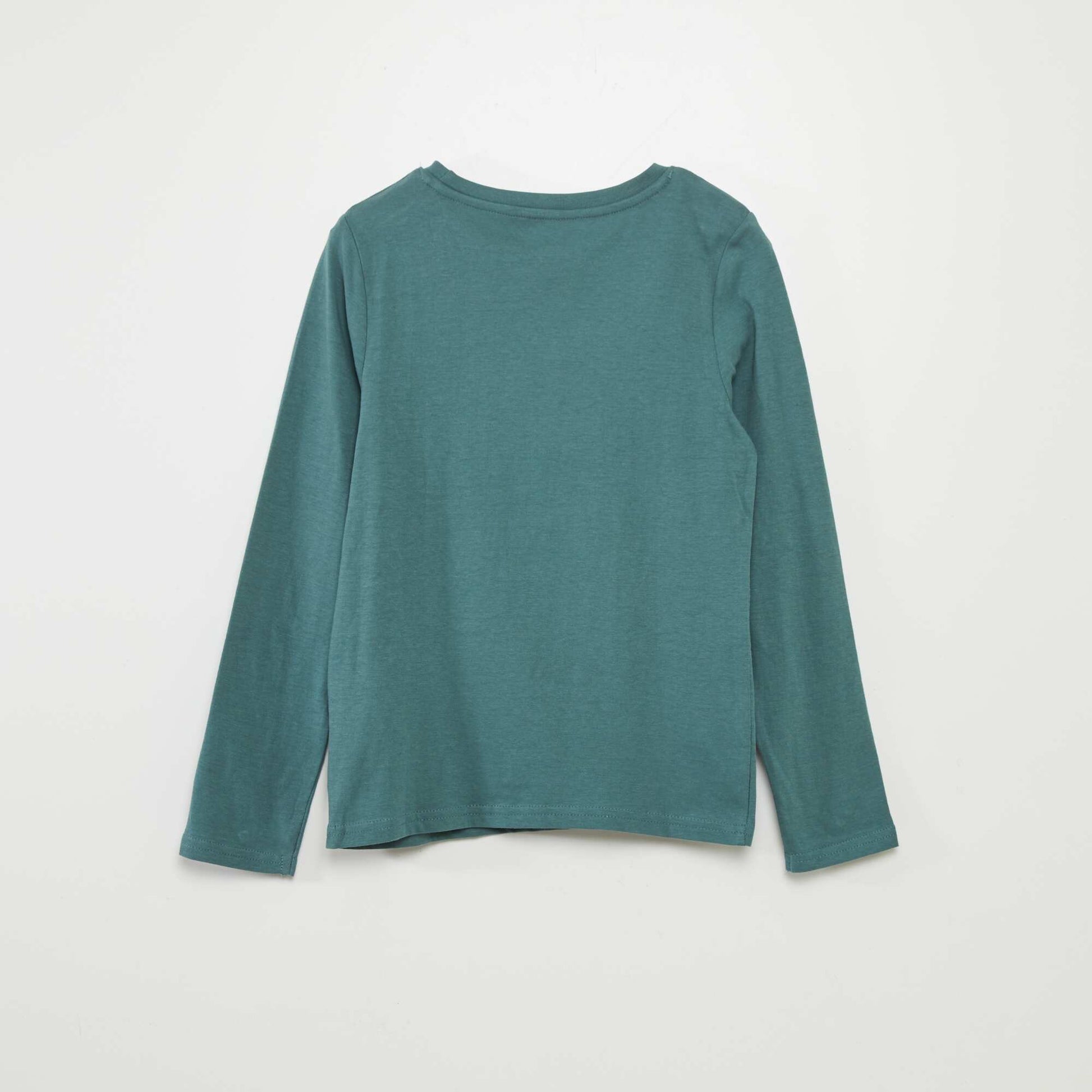 T-shirt imprim col rond Vert