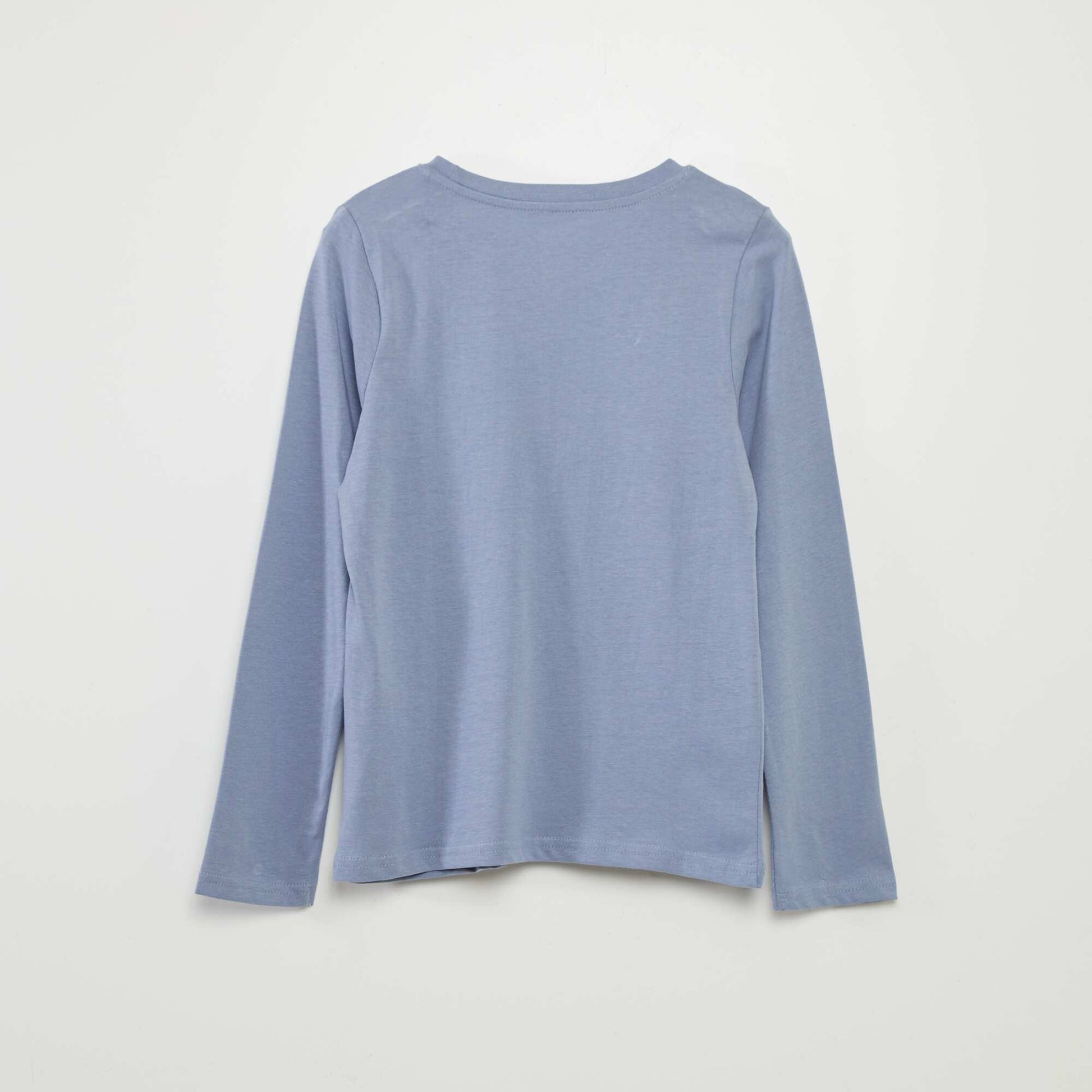 T-shirt imprim col rond Bleu