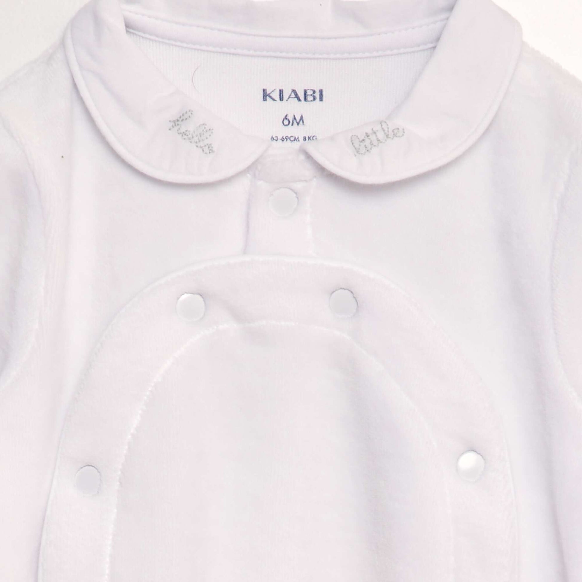 Pyjama dors bien en velours Blanc