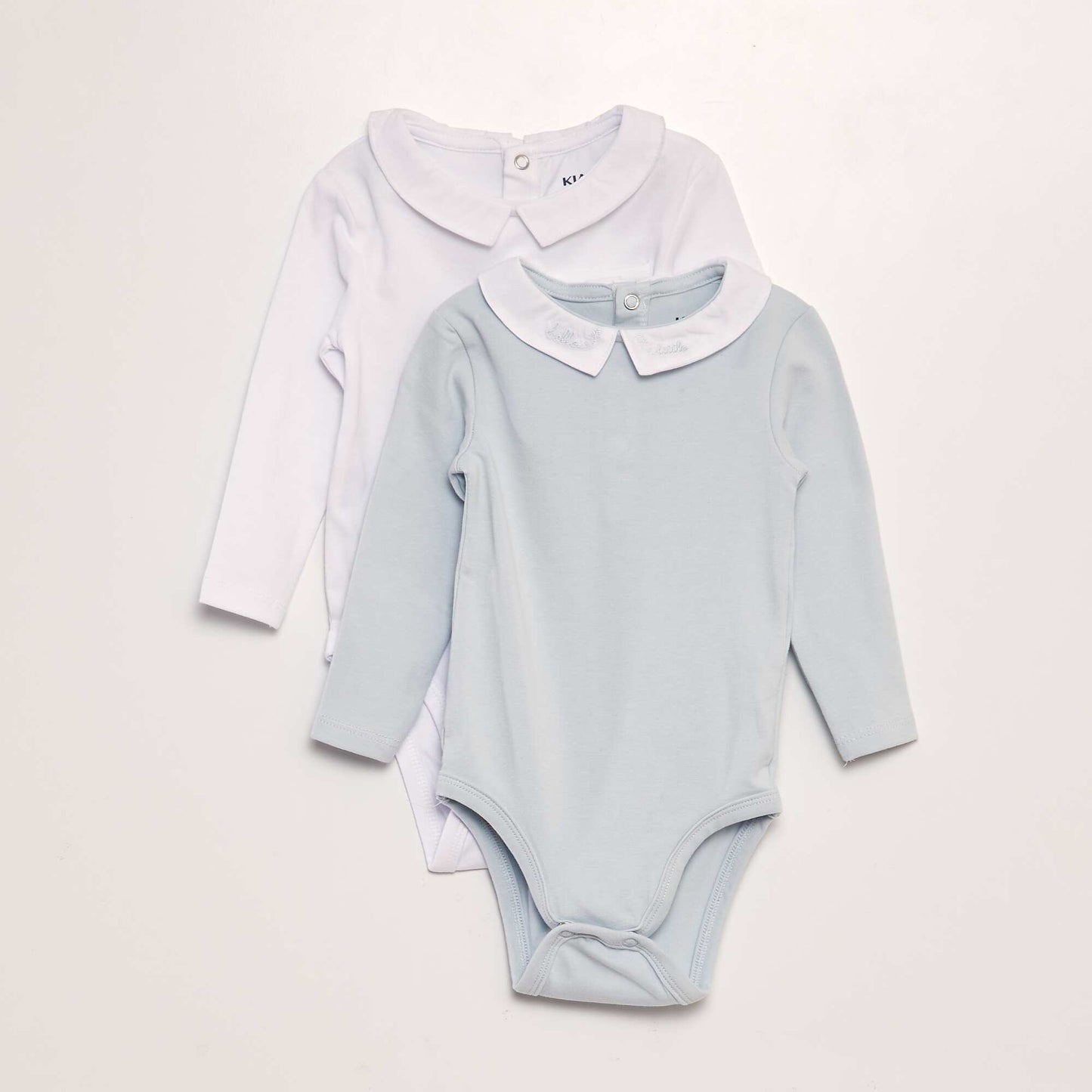 Lot de 2 bodies en coton stretch Bleu