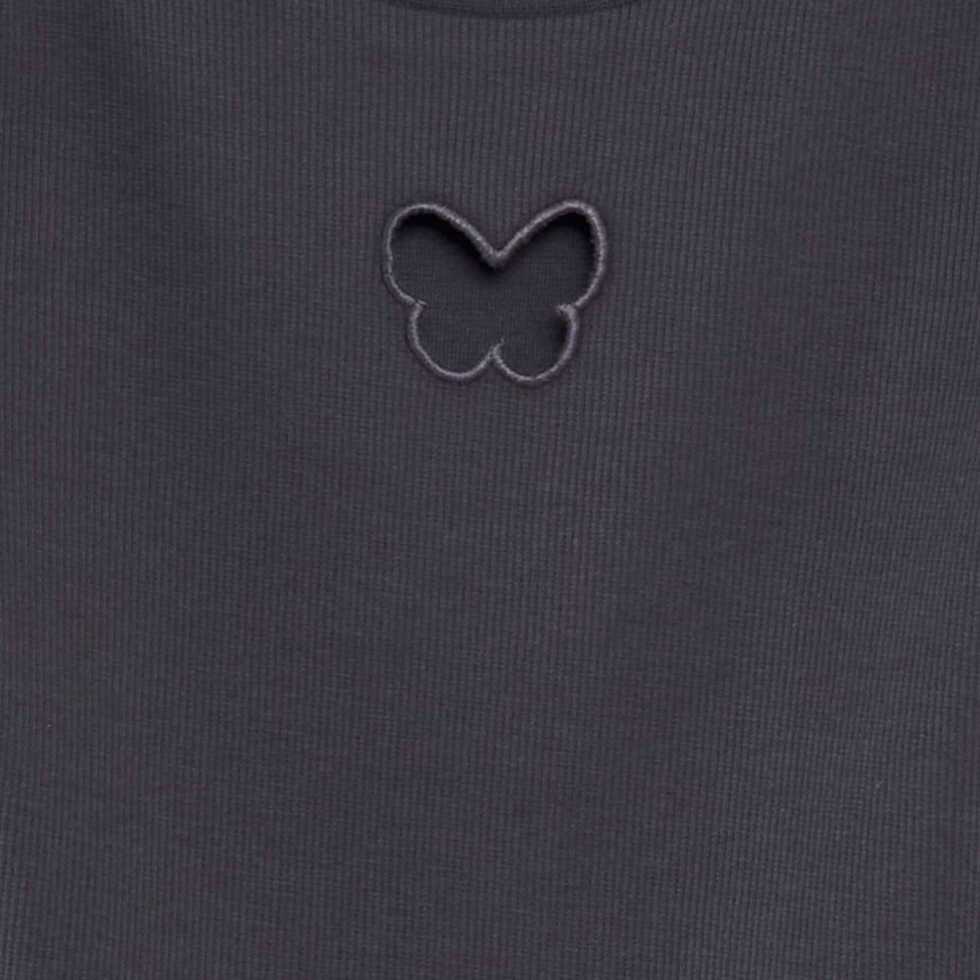 T-shirt avec d coupe sur le devant NOIR