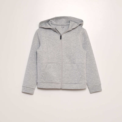 Sweat zipp capuche Gris