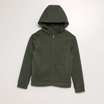 Sweat zipp capuche Vert