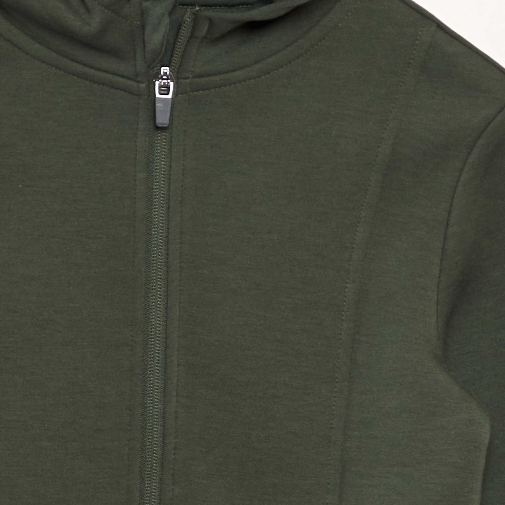 Sweat zipp capuche Vert