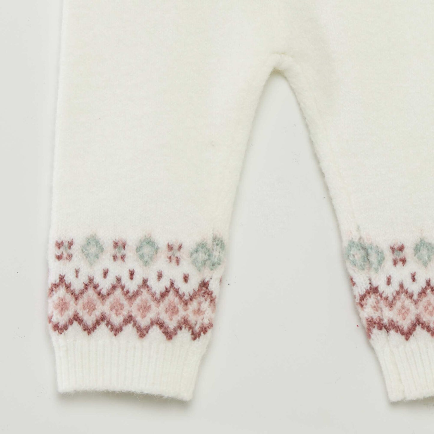 Legging en jacquard + chaussettes Blanc