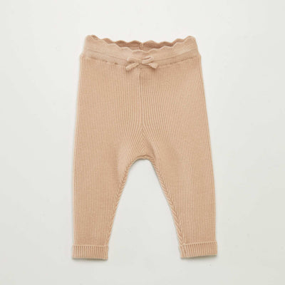 Legging c tel avec n ud Beige