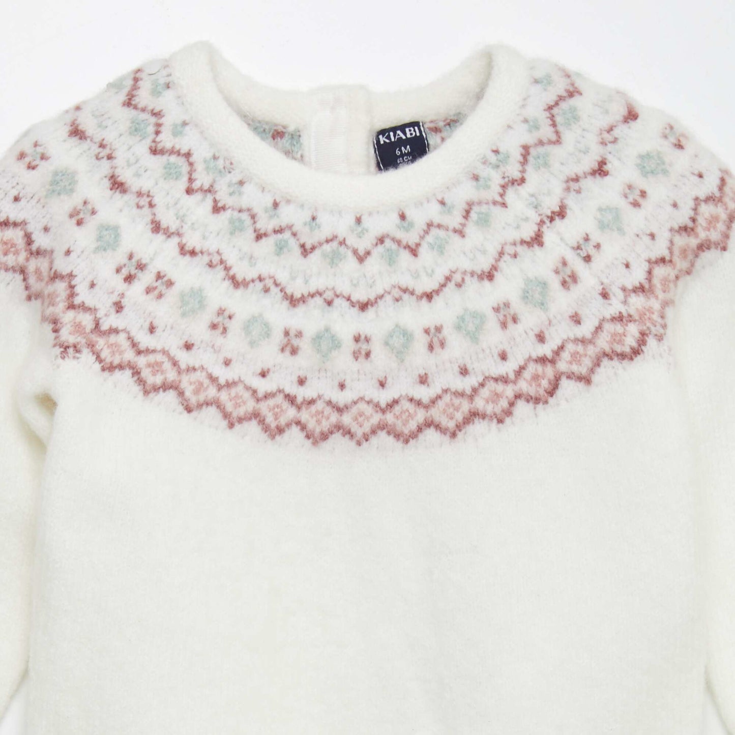 Pull jacquard chaud Blanc