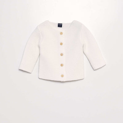 Gilet uni en tricot blanc