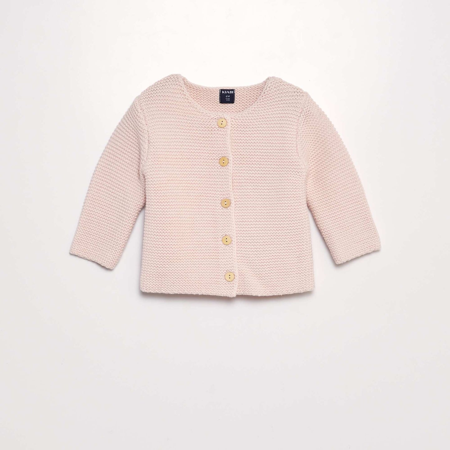 Gilet uni en tricot Rose clair